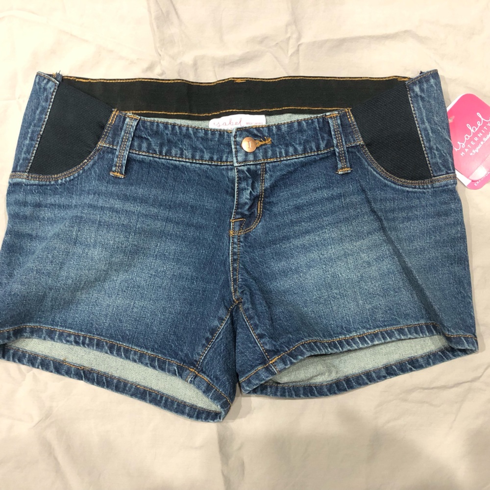 Isabel Maternity by Ingrid & Isabel Blue Denim Jean Shorts